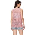 thumbnail image 3 of Cardigan Ouvert pour Femmes à Garniture en Dentelle Crochet Florale, 3 of 5