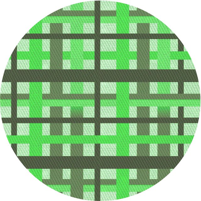 Ahgly Tapis Rond Lavable en Machine Intérieur Transitionnel Vert, 4 Pieds Rond