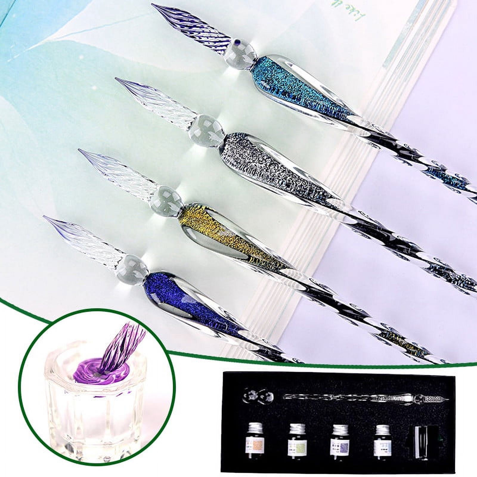 Boovnll Home Storage, Dip Pen Set Glass Pen Star Sky Pen Gift Box Crystal Fountains Pen 20Ml, Storage, Storage and Organization, Organization and Storage