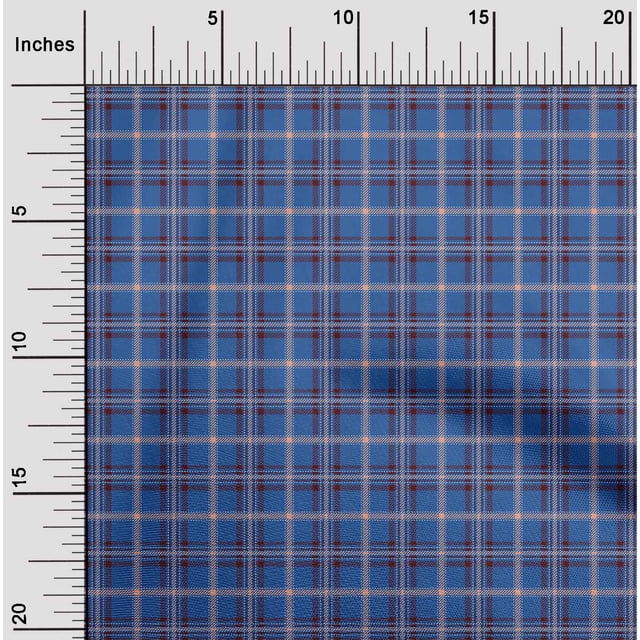 oneOone Viscose Jersey Fabric Tartan Check Decor Fabric Printed BTY 60 Inch Wide
