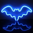 thumbnail image 1 of HHBEAUTY LED Neon Bat Lights Blue, Bat Shape Neon Signs Night Lights Battery Operated Desk Table Lamp for Bedroom, Bar, Wall, Halloween Decor-Bat (Blue), 1 of 6