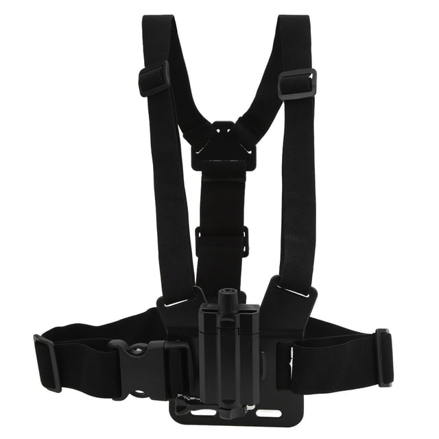 Chest Mount Strap, Comfortable Hands Free 5.5-10cm Chest Harness Strap Adjustable with Adapter for Live Streaming