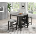 thumbnail image 1 of K-Living Pheony Marble Counter Height Table with Storage and & 2 Bar Stools, 1 of 7