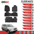 thumbnail image 2 of Floor Mats Liner For Honda Pilot 2009-2015 All Weather Molded 3D Black 4 Pcs., 2 of 13