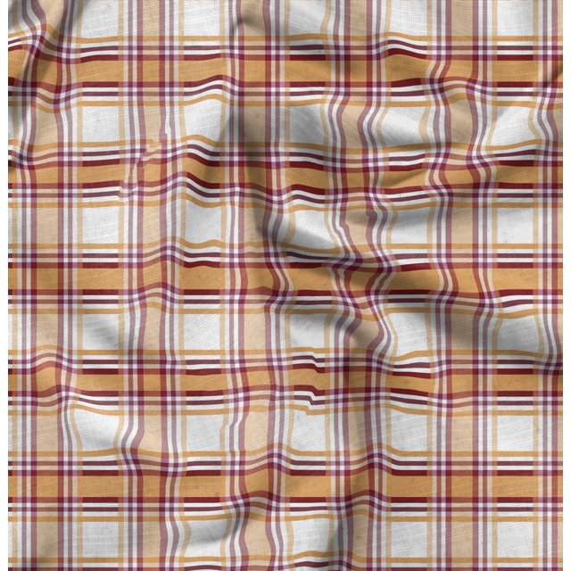 Soimoi Rayon Fabric Gingham Check Print Fabric by Yard 42 Inch Wide