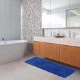 thumbnail image 2 of Tapis de Couloir de Bain Double Lavabo en Microfibre Polyester Bleu Royal - 48 Pouces L x 20 Pouces L, 2 of 6