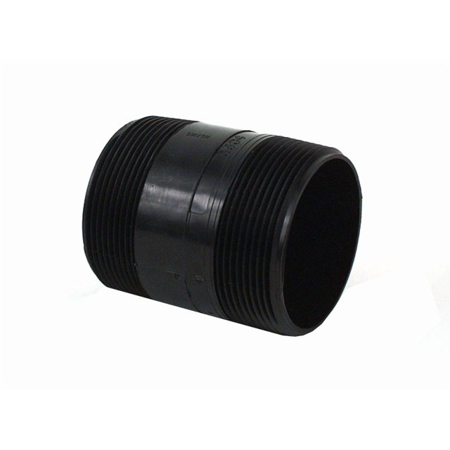 Valterra Sewer Waste Valve Fitting T3504 ABS Nipple/3 Inch x 4 Inch; Pipe Thread On Both Ends; ABS Plastic