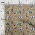 thumbnail image 2 of oneOone Velvet Light Brown Fabric Animal Fabric For Sewing Printed Craft Fabric By The Yard 58 Inch Wide, 2 of 4