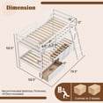thumbnail image 3 of Costway Twin Over Twin Bunk Bed with 2 Storage Drawers Ladder No Box Spring Needed White, 3 of 10