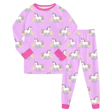 Gubotare Toddler Girl Pajamas Long Sleeve Baby Girls Unisex Baby Thermal Long Underwear 2pc Set (Dark Purple,3-4 Years)