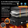 thumbnail image 3 of Fireproof Document Box - 8-Layer Hard Shell Fire Proof Safe for Home Documents,for Desk Money,for Passports Certificates,1 * fireproof safe, 3 of 7