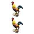 thumbnail image 4 of Transemion Statue en Résine Statue de Poulet Décorative pour Jardin Patio pour Pelouse Pied Relevable L 2Ensemble, 4 of 6