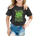 thumbnail image 1 of Ensemble de Pyjama Short pour Fille Haut pour Bébé Fille Enfant Filles Pâques Mignon Saint Pat Col Rond Manches Courtes T-Shirt Été Décontracté T-Shirt, 1 of 4