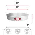 thumbnail image 2 of Fat Daddio's Moules à Gâteau Ronds en Aluminium Anodisé Ensemble de 2 Pcs 10 x 2 Pouces, 2 of 5