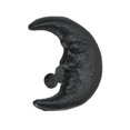 thumbnail image 4 of Set of 6 Crescent Moon Drawer Pulls, 2 Inch Black Cast Iron Faces, 4 of 7
