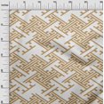 thumbnail image 3 of oneOone Velvet White Fabric Geometric Sewing Material Print Fabric By The Yard 58 Inch Wide, 3 of 4