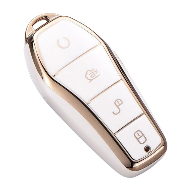 Housse de Protection pour Clé Auto, Protecteur, Étui de Clé de Voiture en TPU pour Atto 3, Remplacement, Haute Qualité, Blanc