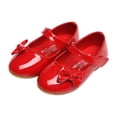 thumbnail image 3 of PMVFHDE Espadrilles pour Tout-Petits Filles Chaussures Décontractées en Cuir Chaussures de Mode Performance Chaussures d'Étiquette Chaussures Rouge,5-5,5 Ans, 3 of 7