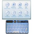 thumbnail image 5 of Transparent Wireless Keyboard Bluetooth Mute Lightweight Portable Compatible for Ipad Notebook Tablet Light Blue, 5 of 5