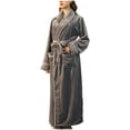 thumbnail image 2 of Gift TIMIFIS Mens Womens Robe Soft Plush Fleece Hooded Bathrobe, Full Length Long Warm Lounge Robe Spa Bath Robe with Hood pring/Summer, 2 of 6