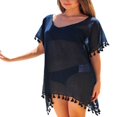 thumbnail image 2 of Maillot de Bain Femme, Tenue de Plage, Mousseline, Franges, Paréos, Mini Robes, Tenue de Plage, Maillots de Bain, Tenue de Plage, Rose, 2 of 3