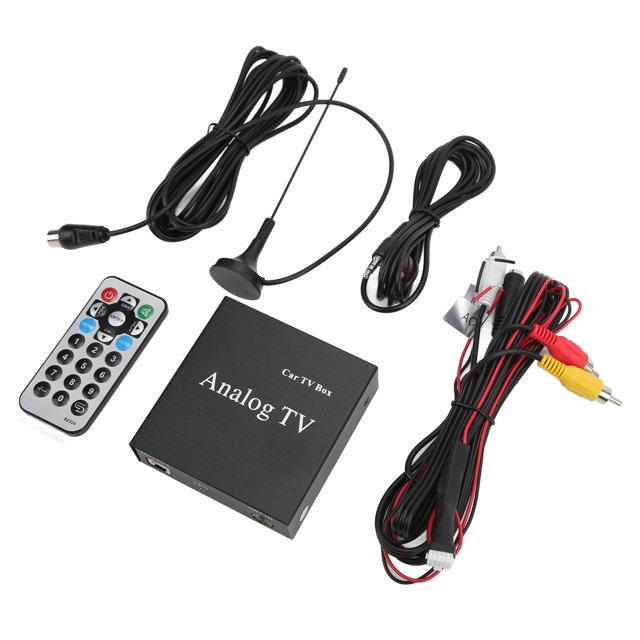 Tuner TV Analogique pour Voiture, Image Claire Récepteur de Signal TV Analogique Transmission Stable Anti-Interférence Système TV Complet Affichage Menu OSD pour Accessoires Vidéo Auto