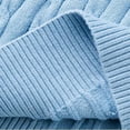 thumbnail image 4 of Cowsor Chandail Torsadé en Tricot Uni pour Enfants, Décontracté, Manches Longues Lanterne, Col Rond, Hauts Tricotés, 4 of 7