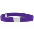 thumbnail image 1 of Kids Elastic Adjustable Strech Belt With Silver Square Buckle - Purple, 1 of 4