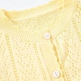 thumbnail image 5 of FAOWME Veste pour Filles Tout-Petits Été Automne Veste à Col pour Enfants Jaune 4-5 Ans, 5 of 5