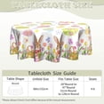 thumbnail image 3 of Nappe Ronde de Pâques - Lapin Floral Oeufs Résistante aux Plis Nappe Réutilisable 60 Pouces Décoration de Table Saisonnière de Printemps pour Fête Intérieur Extérieur, 3 of 6