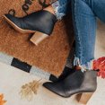 thumbnail image 5 of XZNGL Chaussures pour Femmes Chaussures Femmes Chaussures Décontractées Mode Femmes Bout Rond Cuir Style Britannique Chaussures Décontractées Confortables Chaussures à Talons Hauts, 5 of 5