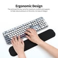 thumbnail image 3 of OWSOO Memory Foam Keyboard Wrist Rest Office Gaming Keyboard Wrist Pad Ergonomic Keyboard Wrist Pad Breathable Fabric Pink, 3 of 6
