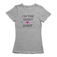 thumbnail image 1 of T-shirt Gris de Sport pour Femmes avec Graphique « I'm The Sassy Aunt », 1 of 1
