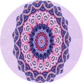 thumbnail image 1 of Ahgly Company Tapis Rond Lavable en Machine Intérieur Transitionnel Fleur Rose, 5 Pieds Rond, 1 of 7