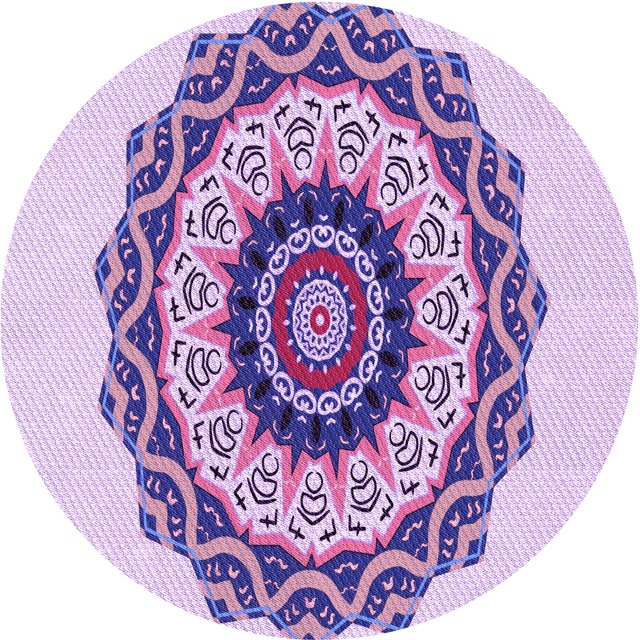 Ahgly Company Tapis Rond Lavable en Machine Intérieur Transitionnel Fleur Rose, 8 Pieds Rond