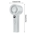 thumbnail image 3 of USB Rechargeable Handheld Fan with 3 Speed Settings and LCD Display, Quiet Portable Mini Fan for Travel, Desk, Outdoor, ABS, Battery Powered, 3 of 8