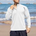thumbnail image 3 of QIPOPIQ Men's UPF 50+ Sun Shirt 1/4 Zip Up Long Sleeve Rash Guard Lightweight Hiking Workout Running Pullover Clearance, 3 of 6