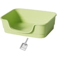 thumbnail image 1 of lionlar Large Cat Litter Box Enclosure Design Four Seasons High Sided Cat Litter Pan green, 1 of 9
