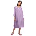 thumbnail image 2 of Moomaya Robe de Nuit Longue Jusqu'au Genou à Patte de Boutonnage pour Femmes, Imprimée, 2 of 6