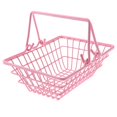 thumbnail image 2 of HILABEE Kids Mini Metal Supermarket Shopping Basket For Kitchen Fruit Vegetable Food Pink small, 2 of 9