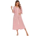 thumbnail image 4 of Xingzhi Robe de Nuit en Polyester pour Femmes Manches Longues Automne Hiver Maison Bureau Vêtements de Nuit Rouge TG, 4 of 6