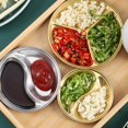 thumbnail image 4 of Wolfast Stainless Steel Bowls for Mixing Divided Snack Barbecue Dipping Dish Stainless Dishes Stainless Steel Dish Stainless Steel Dish Soy Dish Dipping Bowls Dish Stackable Storage, 4 of 9
