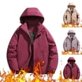 thumbnail image 1 of Sentmoon Mens Winter Jacket Solid Color Long Sleeve Coat for Men Oversized Keep Warm Zipper Windbreaker Waterproof Hoodie for Men with Pockets Fall Soft and Comfortable for Climbing and Hiking, 1 of 8