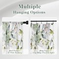 thumbnail image 4 of Spring Summer Sheer Curtains 63 Inches Long 2 Panels, Sage Green Semi Sheer Curtains Light Filtering, Eucalyptus Leaves Textured Drapes for Bedroom Living Room Dining Room, 52" X 63", 4 of 5