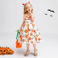 thumbnail image 1 of KAWELL Robe de Costume de Citrouille d'Halloween pour Fille avec Sac pour 3-12 Ans, 1 of 5