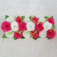 thumbnail image 4 of Baohd Arch Rose Flower Panel Table Runner Bouquet for Wedding Rose Red and White, 4 of 8