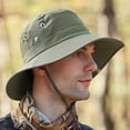 thumbnail image 1 of Harpily Mens Summer Outdoor Sun Protection Breathable Fisherman Cap Foldable Bucket Hat, 1 of 4