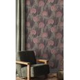 thumbnail image 2 of Pink Bold Metallic Leaf Tropical Wallpaper R8367, 2 of 4