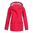 thumbnail image 2 of MeetoTime Manteau de Pluie Imperméable pour Femme Mi-Long à Capuche Coupe-Vent Extérieur Randonnée Imperméable Tailles Régulières et Plus, 2 of 5
