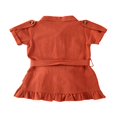 thumbnail image 3 of Summer Toddler Kid Baby Girl Short Sleeve Button Dress Party Ruffle Dress, 3 of 5